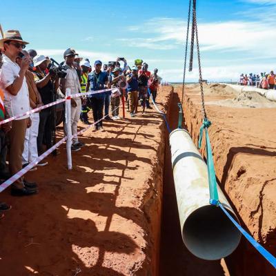 22/04/2023 - Construction d'un pipeline géant de 97km reliant la fleuve Efaho, régions Androy