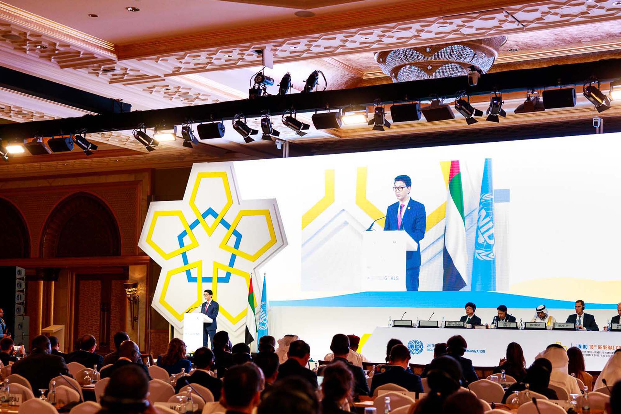 ABU DHABI, 18ème CONFERENCE GENERALE DE L’ONUDI: DISCOURS DE SEM ANDRY RAJOELINA, INVITE D'HONNEUR