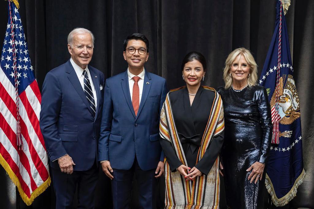 New-York : Le Président Andry Rajoelina et son épouse Mialy Rajoelina invités  par le couple Biden