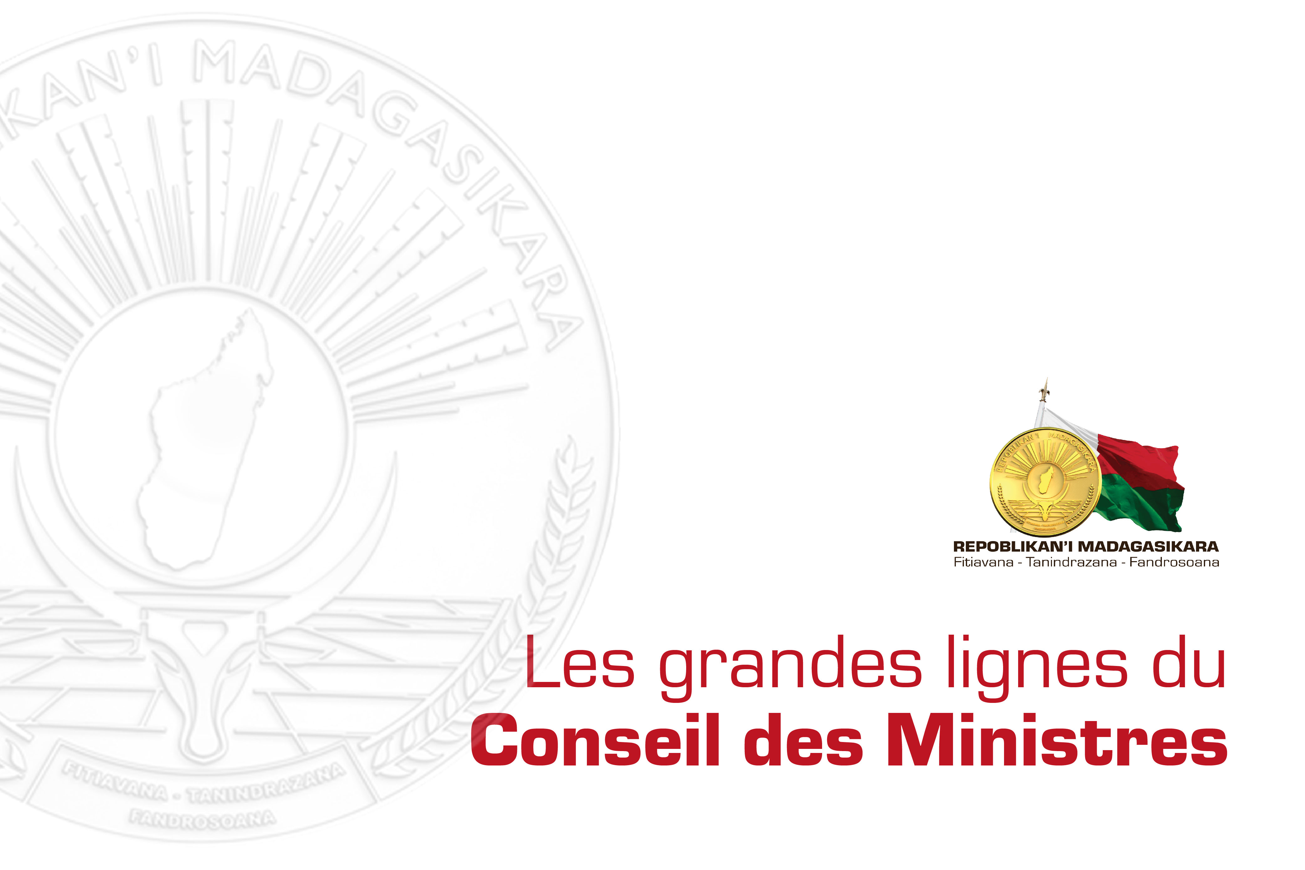 Les grandes lignes du Conseil des Ministres du 08 février 2023