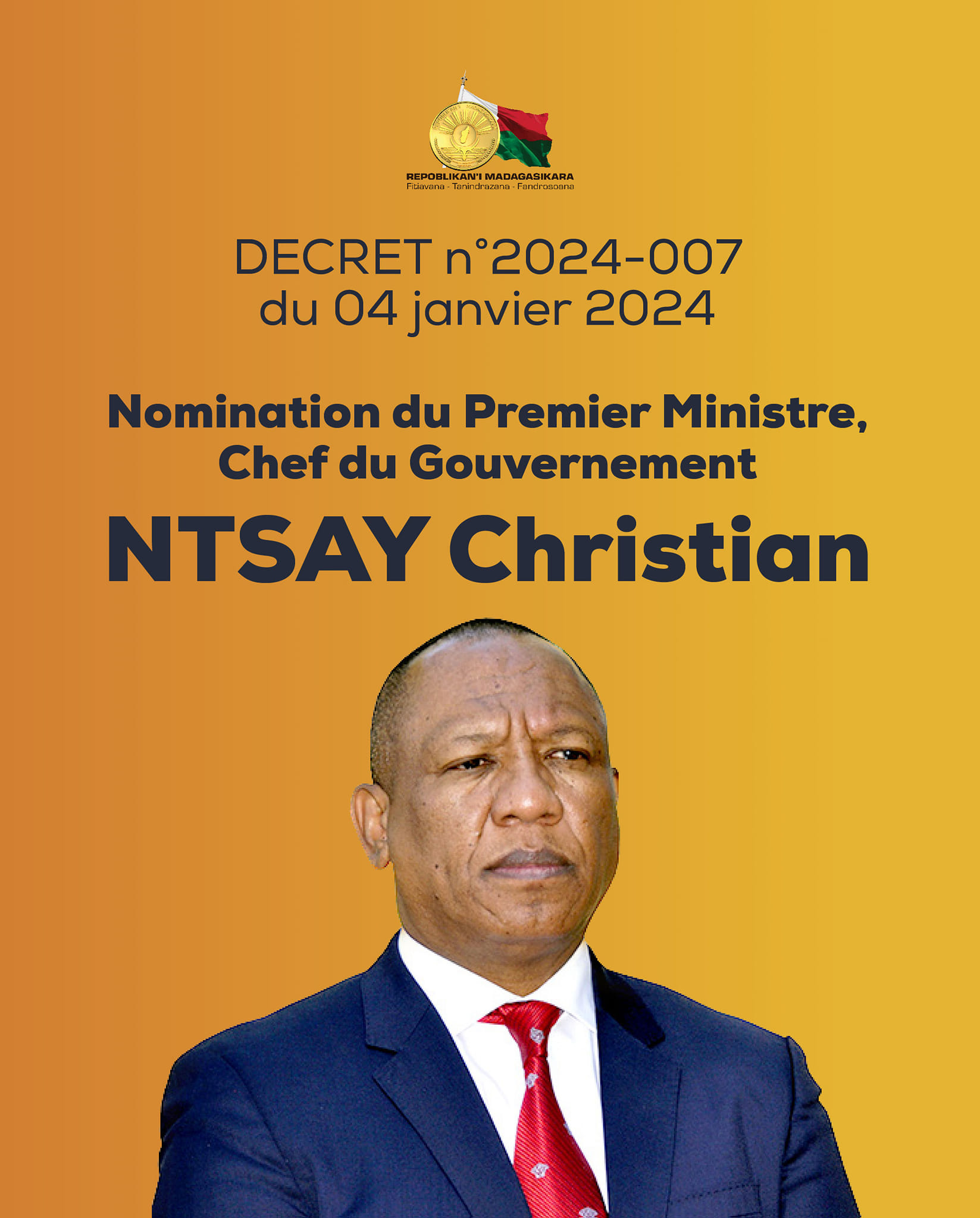 Lapam-panjakana Iavoloha : Fampahafantarana ny Praiministra lehiben'ny Governemanta