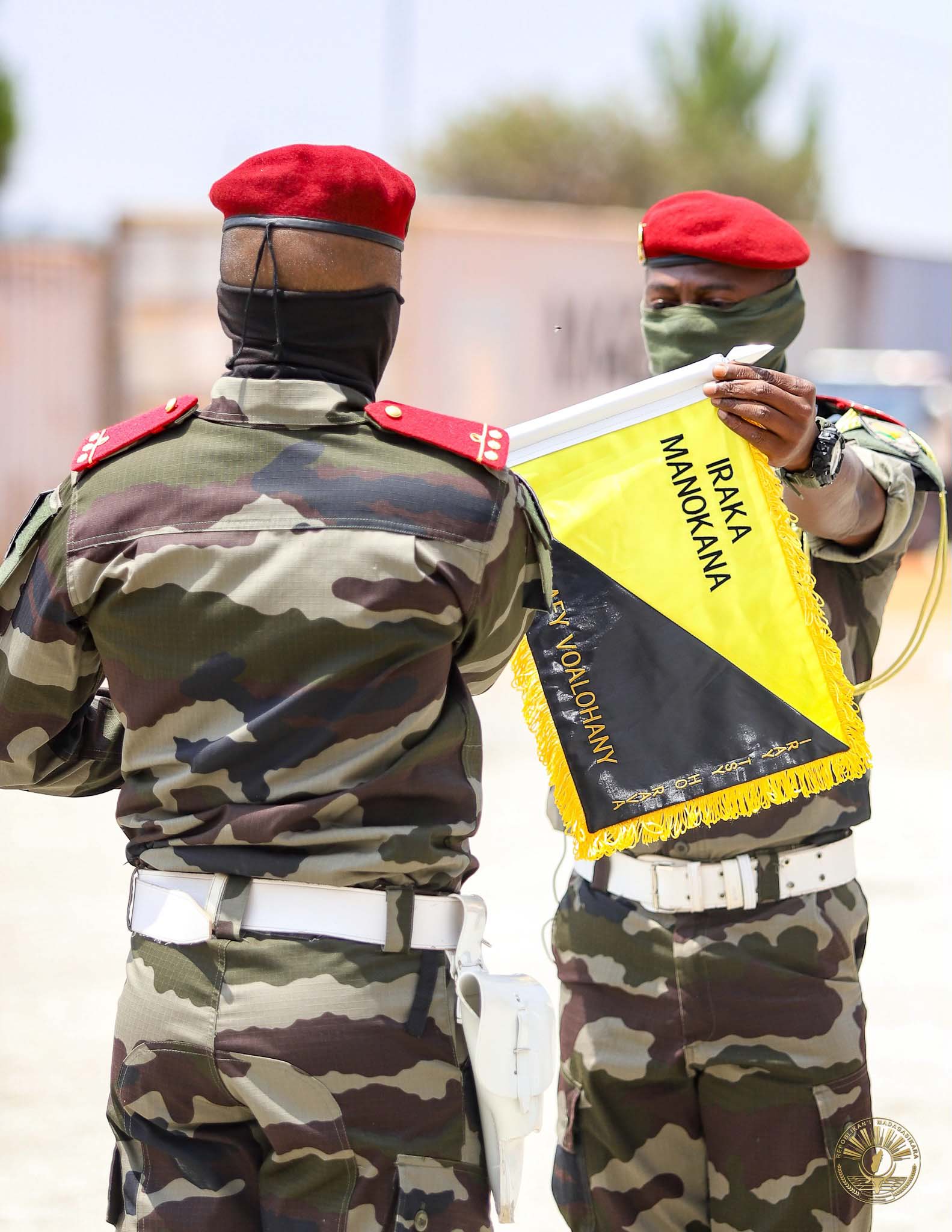 Le Président Andry Rajoelina assiste à la cérémonie du premier anniversaire du  Groupement des Forces Spéciales d’Intervention (GFSI) au sein de la Présidence