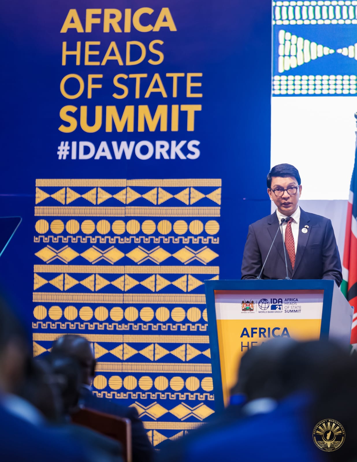Le Président de la République Andry RAJOELINA présent au Sommet de l'IDA à Nairobi