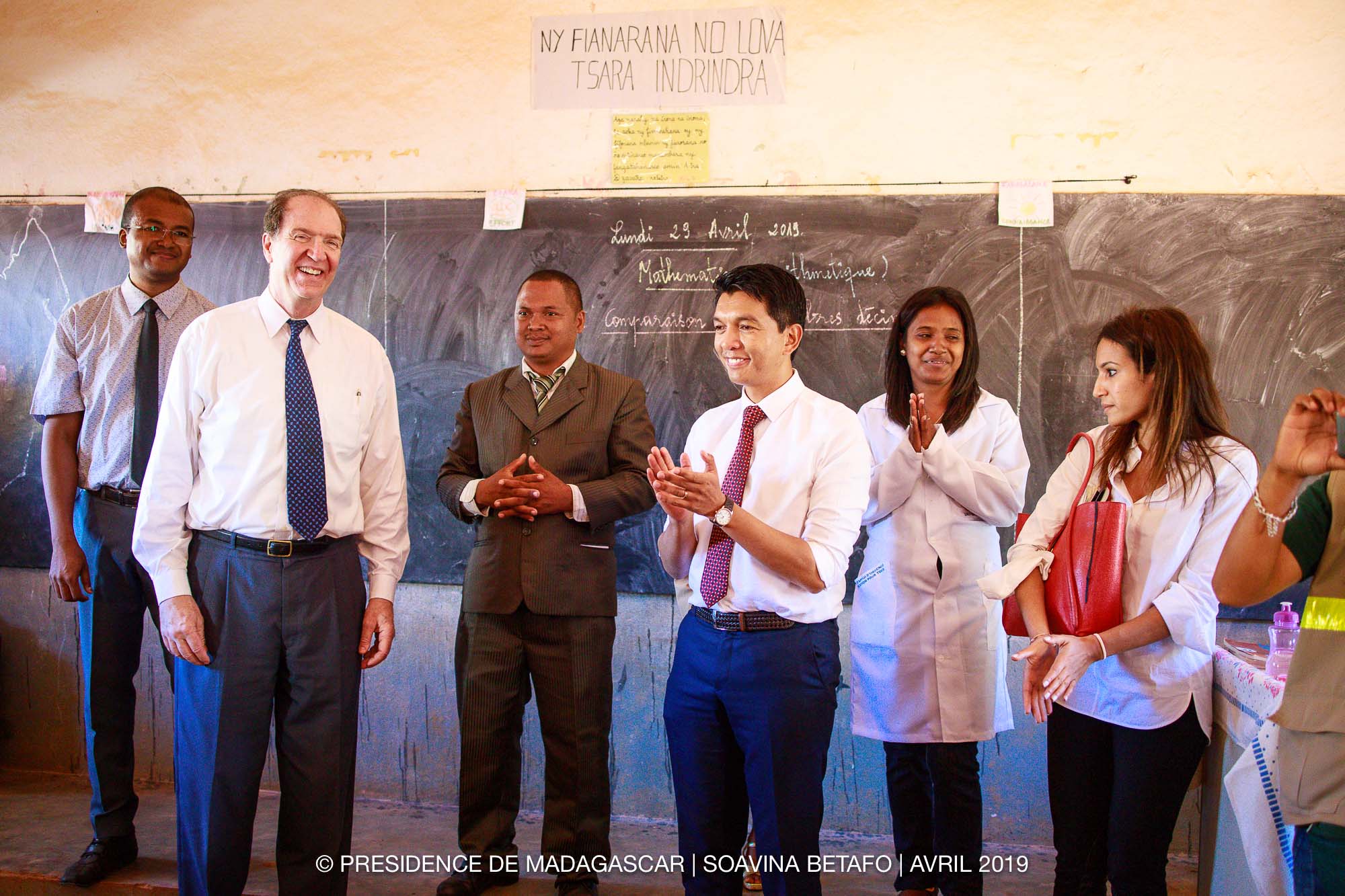 Visite du Président de la République et du Président de la Banque Mondiale à Soavina, Betafo: "Des projets structurants pour l'amélioration du bien-être social et le développement local"