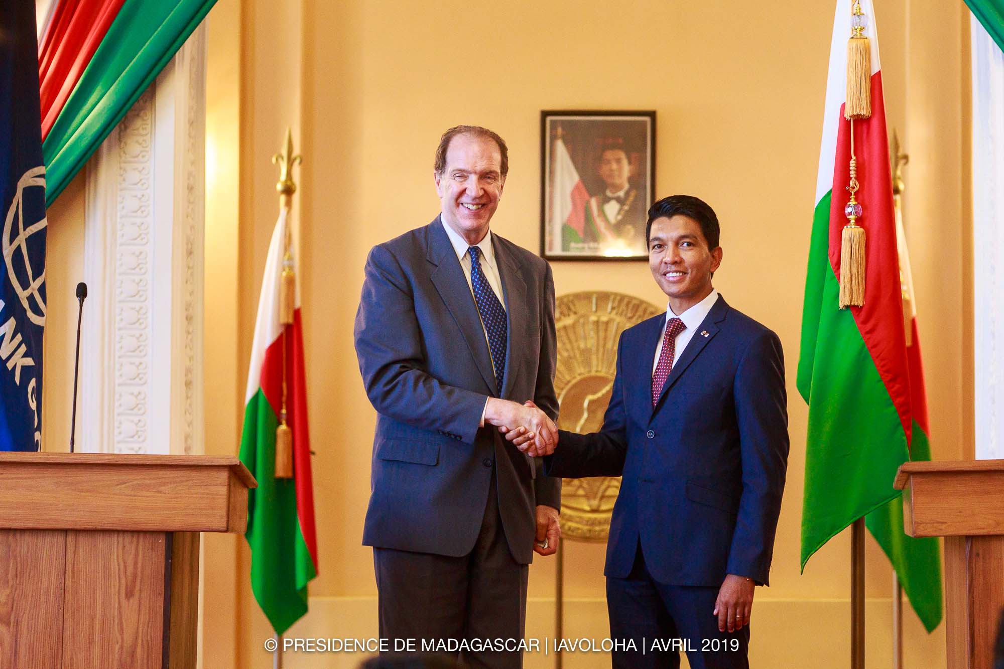 Visite du Président du Groupe de la Banque mondiale, David Malpass à Madagascar et rencontre avec le Président de la République Andry Rajoelina