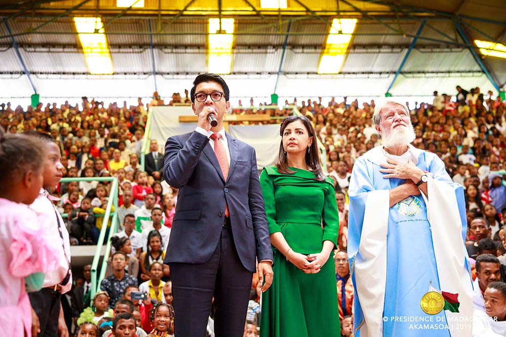 Le Président Andry Rajoelina et sa famille célèbrent Noël au Centre Akamasoa