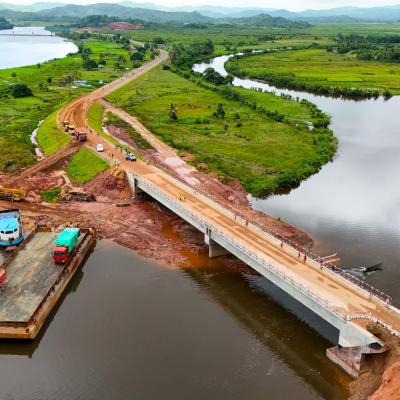 19 avril 2024 - Avancement des travaux de construction  de la route nationale numéro 5 reliant Soanierana Ivongo et Vahibe